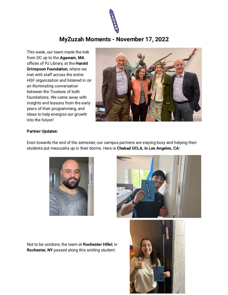 thumbnail of MyZuzah Moments – November 17, 2022